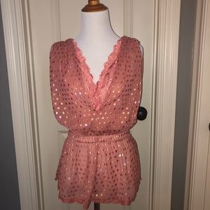 Free People Gold Stars Top